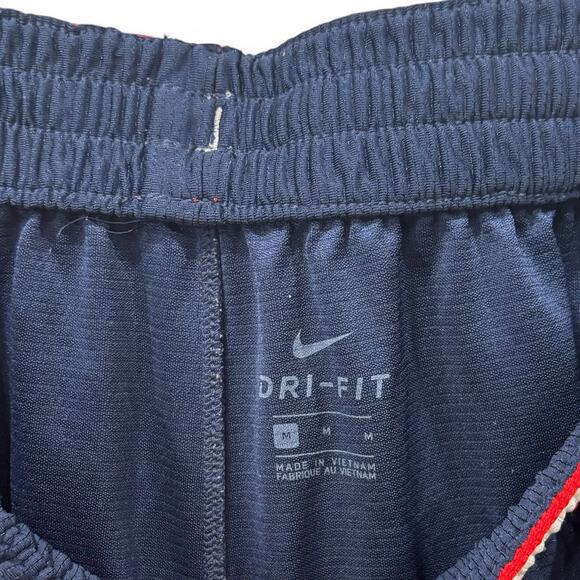 Nike Elite Stripe Basketball Shorts Size Medium Loose Fit Blue Red Dri Fit - Picture 5 of 7